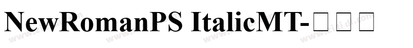 NewRomanPS ItalicMT字体转换
